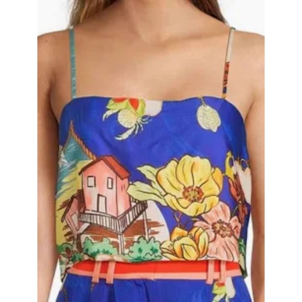 NWT Antonio Melani Sea La Vie Floral Beach Crop Top Size 10